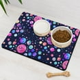 thumbnail image 3 of Sci-Fi Lovers Dog Bowl Mat, Space Galaxy Pet Food Mat, Absorbent Waterproof Placemat, Alien Design, Non-Slip Base, 3 of 5
