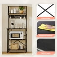 thumbnail image 2 of Bestier 60.3 inch 5-Tier Kitchen Bakers Rack with Power Outlets Microwave Cart in Black, 2 of 8