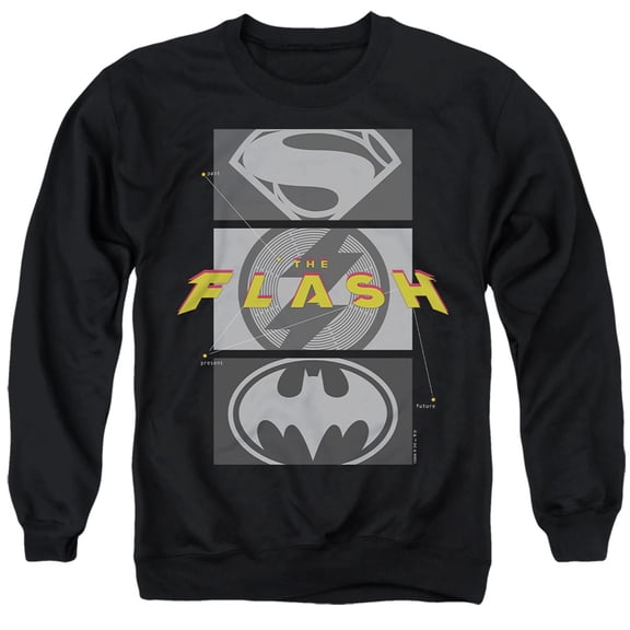 The Flash Movie Batman Supergirl Trio of Symbols Unisex Adult Crewneck Sweatshirt