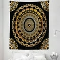 thumbnail image 1 of Mandala Tapestry, Oriental Eastern Style Pattern of Sandy Tones Cultural Round Ornament, Fabric Wall Hanging Decor for Bedroom Living Room Dorm, 5 Sizes, Black Mustard and Brown, by Ambesonne, 1 of 1
