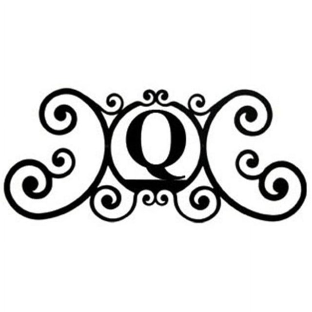 Village Wrought Iron LET-Q Maison Plaque Lettre Q - Noir