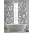 thumbnail image 5 of White Grey Spring Floral Sheer Curtains 84 Inch Length 2 Panels Set, Summer Flowers Botanical Voile Window Treatment Rod Pocket Curtains Sheers Drapes for Bedroom/Living Room/Kitchen 52"x84"x2, 5 of 7