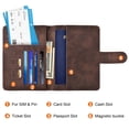 thumbnail image 3 of Funda para pasaporte Eoehro Passport Wallet con bloqueo RFID, café, 3 of 7