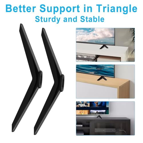 TV Legs for TCL TV Stand Legs for TCL 28 32 40 43 49 50 55 65 Inch Roku TV Legs Replacement Compatible with 28S405 32S305 40S325 43S425 43S431 50S431 50S435 55S425 TCL Roku TV Stand Legs with Screws