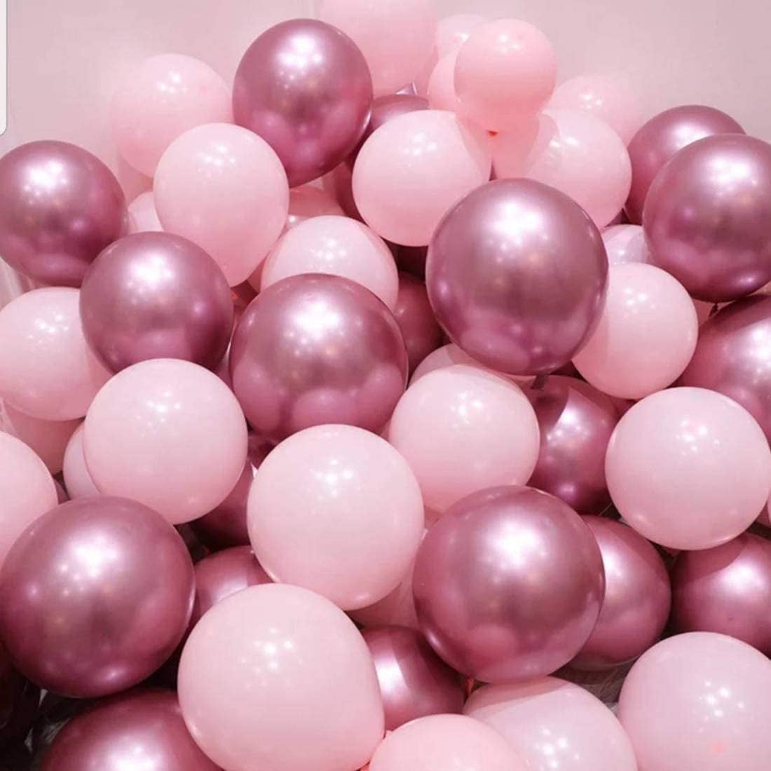 100 X Pearl Latex Balloons Thicken Wedding Festival Birthday White Pink Balloon 