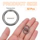 thumbnail image 2 of Uxcell 32 Pcs Anillo de Hebilla 12mm/0.5" ID 2mm Grosor para Bolsas, Negro Pistola, 2 of 5