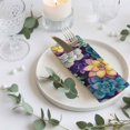 thumbnail image 4 of Cloth Napkins Set of 6 - 20x20 Inches, Desert Plants Washable Reusable Table Napkins, Succulents Botanical Green Purple Soft & Absortbent Dining Napkin for Party Wedding Hotel Restaurant, 4 of 9