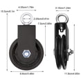 thumbnail image 3 of Chockeie Swivel Pulley Block, Single Pulley Block with U-Mount Bracket Swivel Lifting Pulley Roller Wheel for Wire Rope Cable Pulley Strength Training, 2PCS, 3 of 6