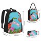 thumbnail image 2 of Disketp Tropical Jungle Flamingo Mochila Estampada de Gran Capacidad con Lonchera y Estuche, Set de 3 Piezas para Estudiantes, 2 of 7