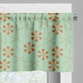 thumbnail image 3 of Ambesonne Vintage Valance Pack of 2, Abstract Shapes Pattern, 42"X18", Burnt Orange Almond Green, 3 of 5