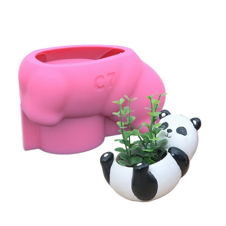 

Polar Bear Flowerpot Epoxy Resin Mold Succulent Plant Pot Holder Concrete Plaster Silicone Mould DIY Crafts Home Decor