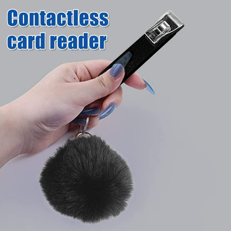 MLfire Credit Card Puller, Debit Bank Card Grabber Beaded ATM Card Clip,  Cute Pom Acrylic Debit Bank Card Grabber for Long Nails ATM Keychain with  Pom