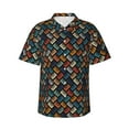 thumbnail image 2 of Picia Retro Tape Gentle Cotton Regular Fit Short Sleeve Casual Hawaiian Shirt for Men-3X-Large, 2 of 8