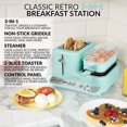 thumbnail image 2 of Nostalgia CLBS3AQ Station de Petit-Déjeuner Rétro 3-en-1, Aqua, 2 of 2