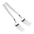 thumbnail image 4 of UPOUART 2Ud Tenedores Para Carne Y Acero Inoxidable Mango Martillado Color Plata, 4 of 7