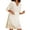 White, variant on Womens V Neck Cotton Casual Loose Shift Tunic Smock Summer Dresses Vacation Dress 3/4 Sleeve Pocket Green M