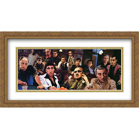 The Bad Guys 2x Matted 28x40 Large Gold Ornate Framed Art Print by Justin Reed