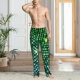 thumbnail image 6 of Haiem Green Disco Lights Men's Pajama Pants Ultra Lightweight Pjs Bottoms Sleepwear Bottom Pants With Pocket Drawstring-Large, 6 of 7