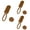Brown, variant on 3pack Leather Patches Buckles Buttons Overcoat Sewing Decorative Buttons for Various Clothing Styles