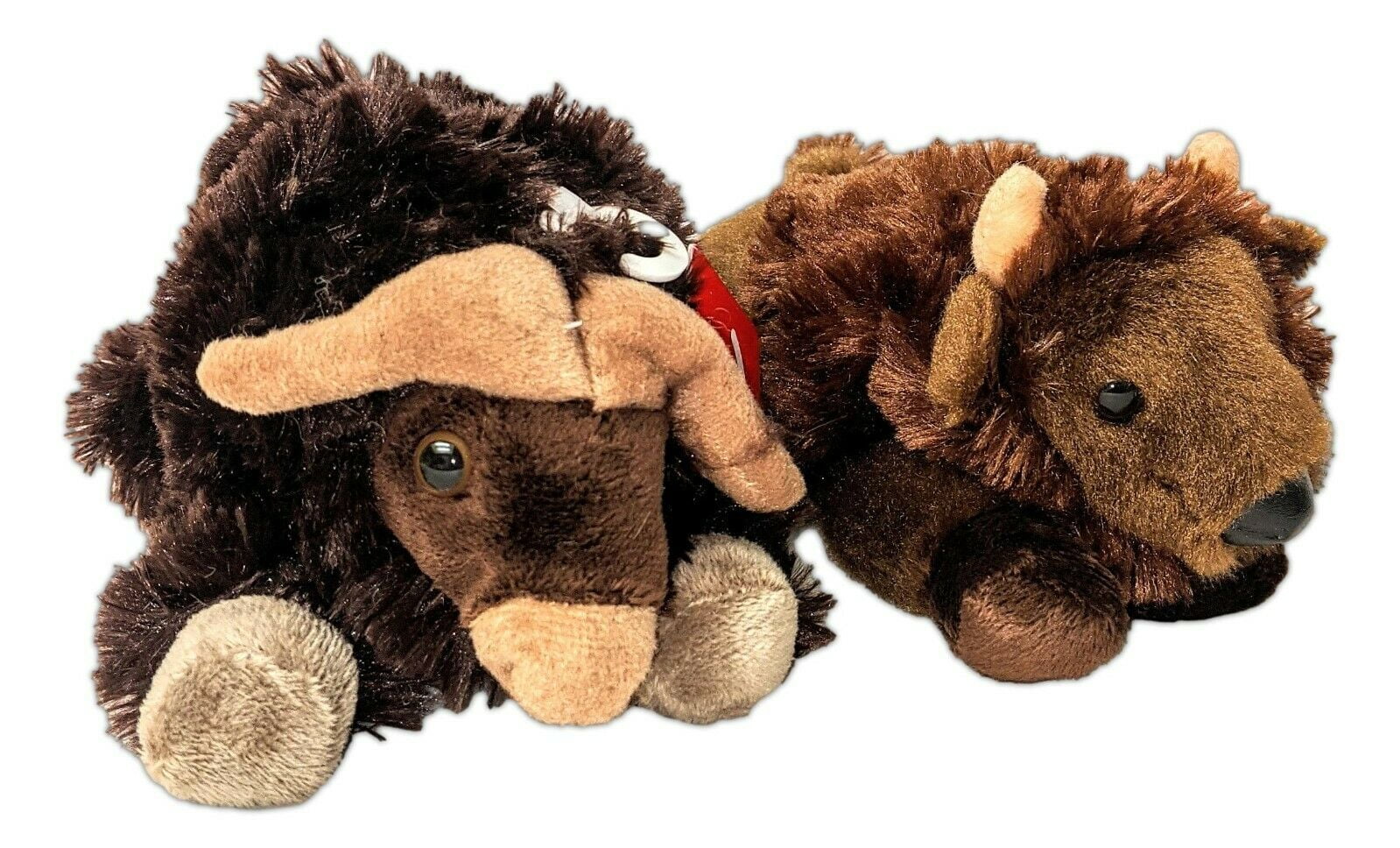 MORI Muskox & PLAINS Bison Buffalo Mini Flopsie 8" Stuffed Animal Plush ...