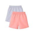 thumbnail image 5 of HILEELANG Toddler and Little Girls Cotton Shorts 2-Pack with Pockets, Gray and Pink, 2-7Y, 5 of 11