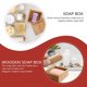 thumbnail image 3 of Bamboo Soap Dish Natural Wood Soap Box with Lid Bar Soap Tray Holder Storage, 3 of 3