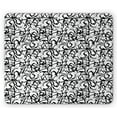 thumbnail image 1 of Floral Mouse Pad, Monochrome Leaves Abstract Design Botanical Arrangement Gardening Inspiration Print, Rectangle Non-Slip Rubber Mousepad, Black White, by Ambesonne, 1 of 2