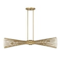 thumbnail image 2 of Longfellow 6-Light Linear Chandelier in Burnished Brass, 2 of 6
