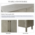 thumbnail image 3 of DKYNDSYN Sideboard Buffet Cabinet with Curved Countertop, Adjustable Shelves, MDF Construction, Wood Grain Finish, Antique Gray, 3 of 7