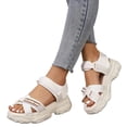 thumbnail image 1 of Womens Platform Sandals Open Toe Ankle Strap Sandals Fashion Slip On Shoes Breathable Summer Shoes, 1 of 8