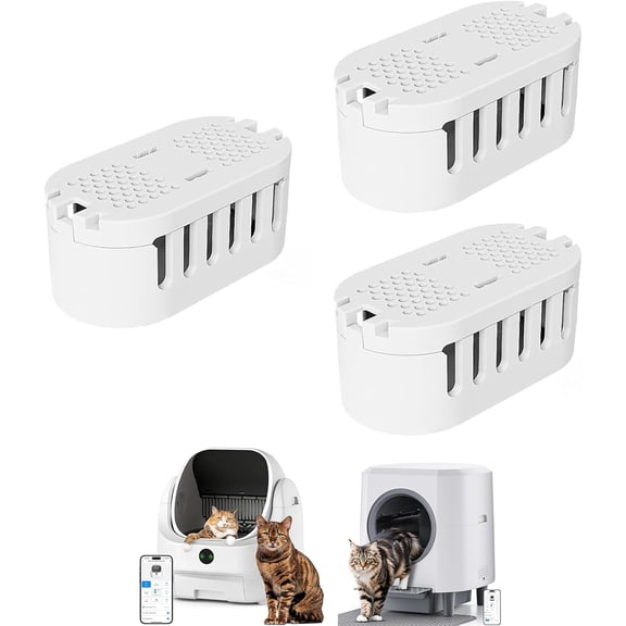 Cat Litter Box Deodorizers (3-pack) Compatible with ICB019 & ICB020 | for Automatic Litter Box
