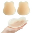 thumbnail image 2 of 1 Pair Women Silicone Chest Pad Sweat-proof Anti-slip Invisible Thickened Breast Support Sticky Pasties Nipple Covers Strapless Adhesive Bra Women Bra Inserts, 2 of 8