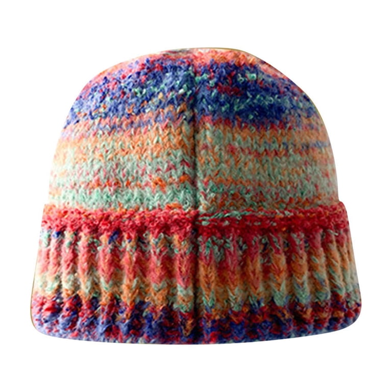 Penkiiy Women Winter Colorful Knit Handmade Crochet Bucket  display picture 2