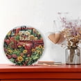 thumbnail image 2 of DEIARA Vegetable Truck Burgundy Butterfly Wall Clock 10in Silent Mechanism Battery Operated Retro Style for Living Room Bedroom and Kitchen Gold Pointer, 2 of 10