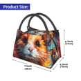 thumbnail image 2 of Fotbe Oil Painting Colorful Hamster Bolsa Térmica Portátil con Estampado, Bolsa de Entrega de Alimentos Aislada, Bolsa Reutilizable de Gran Capacidad para Comidas y Supermercado, 2 of 6