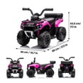 thumbnail image 3 of VOLTZ TOYS Explorer Quad UTV 6V Ride-On Car for Toddlers, Electric 4-Wheeler Kids ATV with Storage Trunk, Battery Powered Single Seater Toy with LED Lights & Music, Pink, 3 of 6