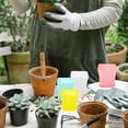 thumbnail image 2 of 60 Square Nursery Pots with Tray for Home in Assorted Colors Made of Durable PP Resin 3.5 x 3.5 x 3, 2 of 6
