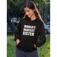 thumbnail image 4 of Tstars Womens Big Sister Shirt Lovely Best Sister Cute Worlds Okayest Sister B Day Gifts for Sister Sis Big Funny Humor Siblings Gift Idea Women Birthday Hoodie, 4 of 6