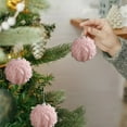 thumbnail image 6 of Pink Foam Christmas Ornaments Set, Holiday Tree Decorations, Festive Party Ball Decor for Home, Garland, Gift Toppers, 6 of 6