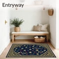 thumbnail image 3 of ODIKA 2'x3' Machine Washable Non-Slip Area Rug, Magical North Yuletide Welcoming Doorway Decoration High Traffic Rug, Blue, 621301, 3 of 7