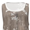 thumbnail image 4 of TIMIFIS Robe en Jean Décontractée à Imprimé Floral pour Femmes, Ample, Fausse Deux Pièces, 4 of 5