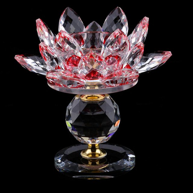 candeliere de Cristal Titular de , Rojo Rojo A Soledad Titular de vela de cristal de cristal
