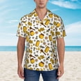 thumbnail image 6 of Picia Cute Bee Gentle Cotton Regular Fit Short Sleeve Casual Hawaiian Shirt for Men-Small, 6 of 9
