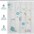 thumbnail image 5 of Clear Shower Curtain Liner with 9 Storage Pockets, Transparent Bathroom Organizer for Showers and Bathtubs, Waterproof PEVA Liner, 70 x 72 Inches, 5 of 5
