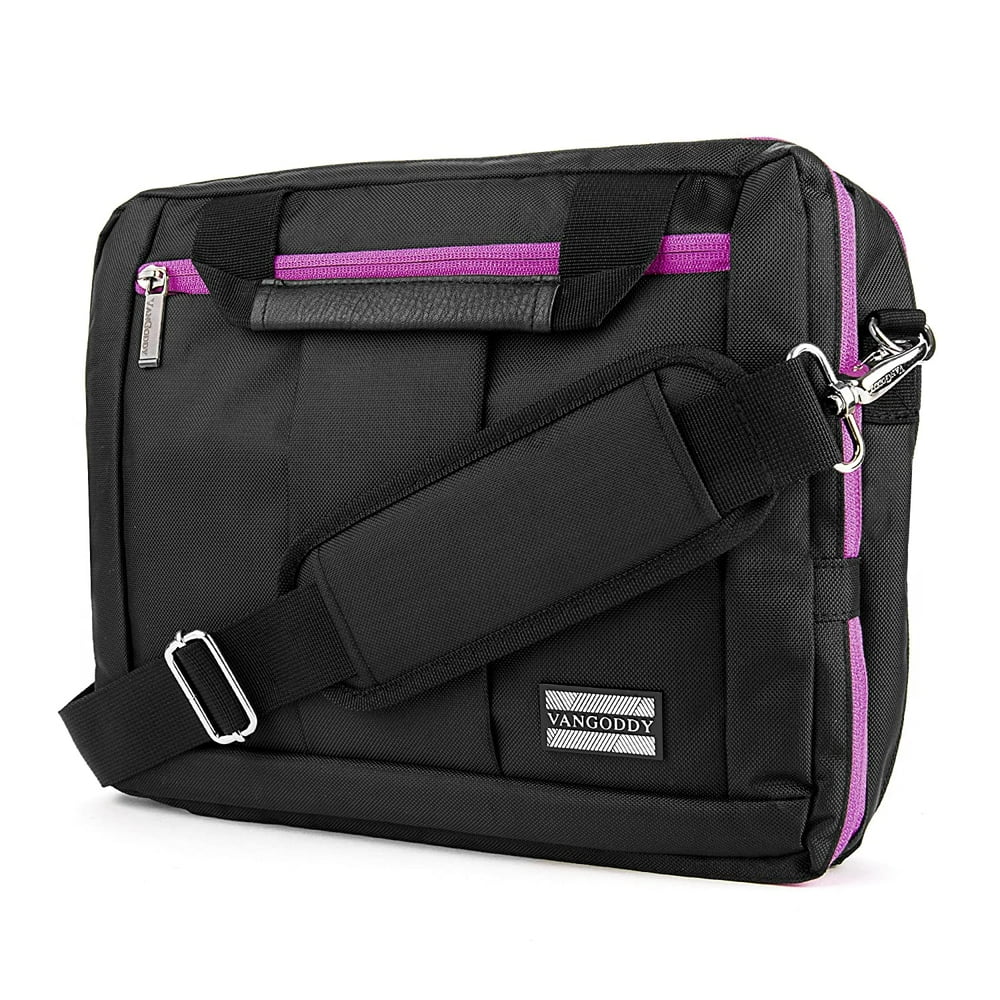 Purple Trim Convertible Laptop Bag for Acer Aspire, ChromeBook, Switch