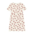 thumbnail image 3 of Riecok Summer Dress for 6 - 15 Year - Old Girls: Short - Sleeved Round - Neck, Easter Print, Waist - Tightening, Pocketed and Tiered Multicolor 7-8 Years, 3 of 4
