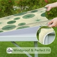thumbnail image 6 of Green Tie Dye Fan Pattern Square Fitted Tablecloth with Elastic Edge,Square Table Cover,Washable Elastic Table Cover for Home Kitchen Party Decor 34"x34", 6 of 6