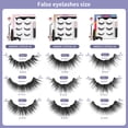 thumbnail image 2 of 3 Paires de Cils Magnétiques Faux Cils Naturels Vison Cils Usage Répété Résistant à L\'eau Eyeliner Liquide avec Pince à Épiler Ensemble de Maquillage, 2 of 7