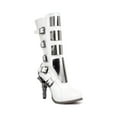 thumbnail image 5 of Hades Shoes H-VARGA Knee high biker boots with custom cut metal plates 10 / White, 5 of 7