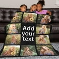 thumbnail image 6 of Custom Blanket with Text Photo Collage Customized Blankets with Pictures, Personalized Throw Blanket for Father, Mom, Kids, Dogs, Friends Couple or Lover as Christmas Birthday Gift, 6 of 6